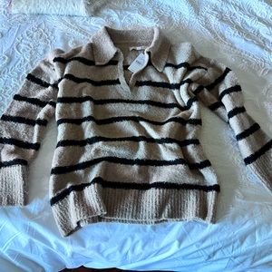 Loft polo v-neck sweater NWT